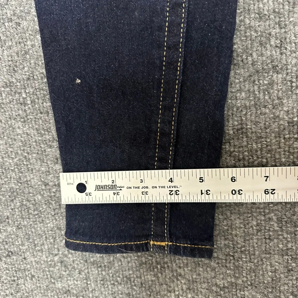 True Religion Jeans Mens Size 33 Dark Wash Skinny Fit Horseshoe Stitch Denim